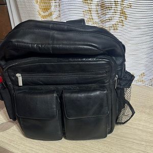 Wilson -leather -black -back pack -small